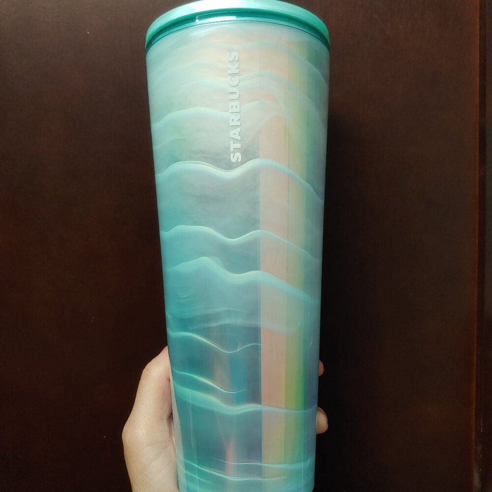 Starbucks Spring Seafoam 2024 cup with added bunny topper (New)